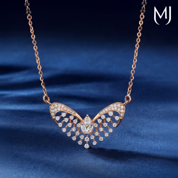 Real diamond mangalsutra