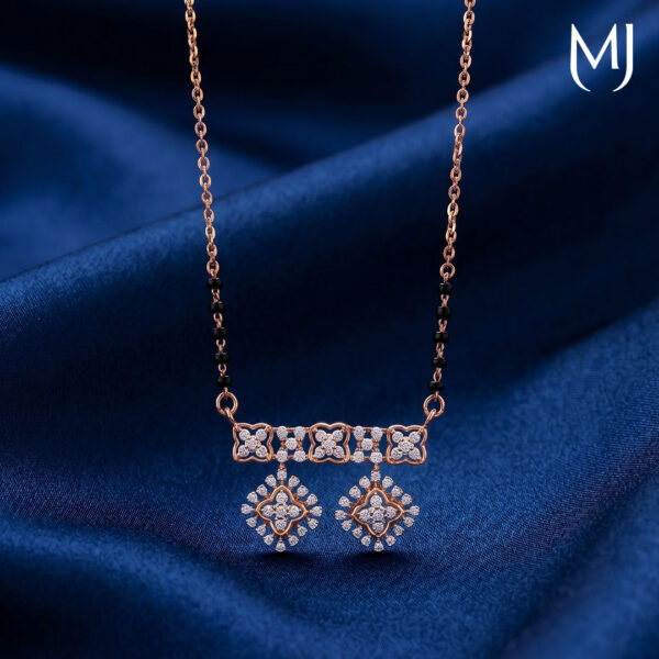 Real diamond mangalsutra