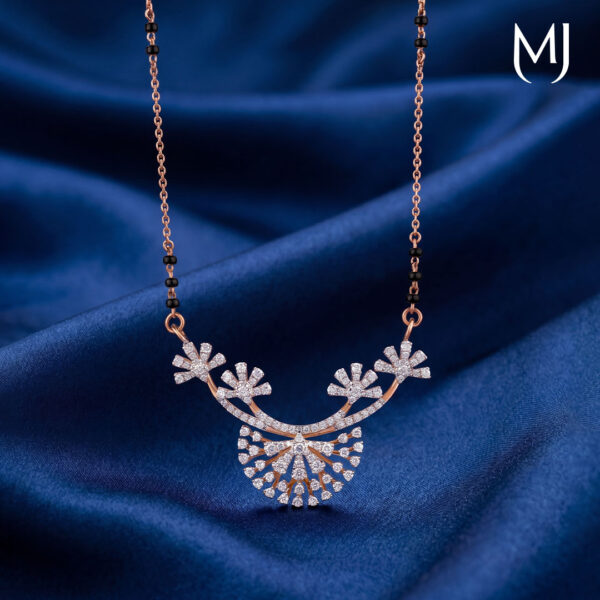 Real diamond mangalsutra