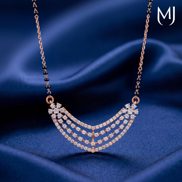 Real diamond mangalsutra