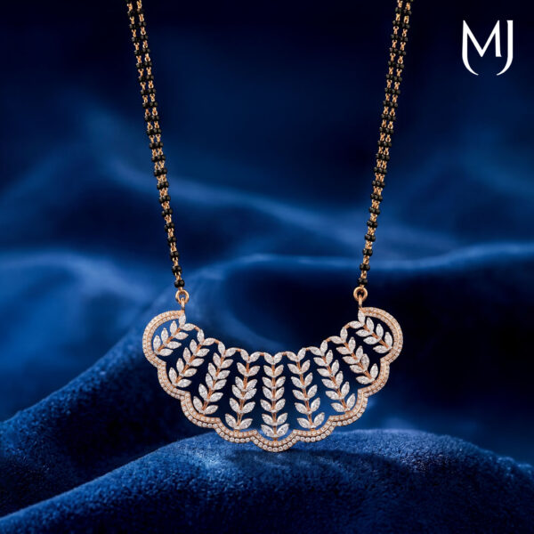 Real diamond mangalsutra