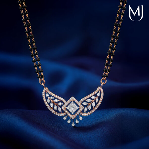 Real diamond mangalsutra