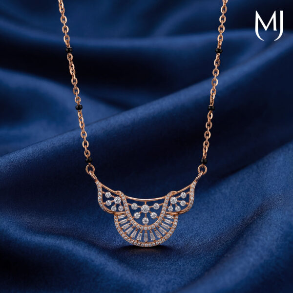 Real diamond mangalsutra
